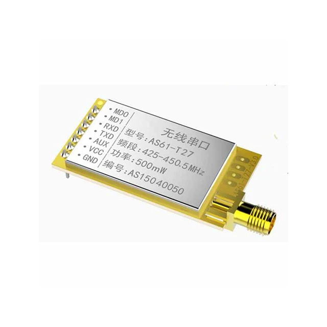 

A15-- AS61-T27 AX5043 433Mhz wireless module narrowband transmission communication 433MHz transparent transmission 500mw 4.5km