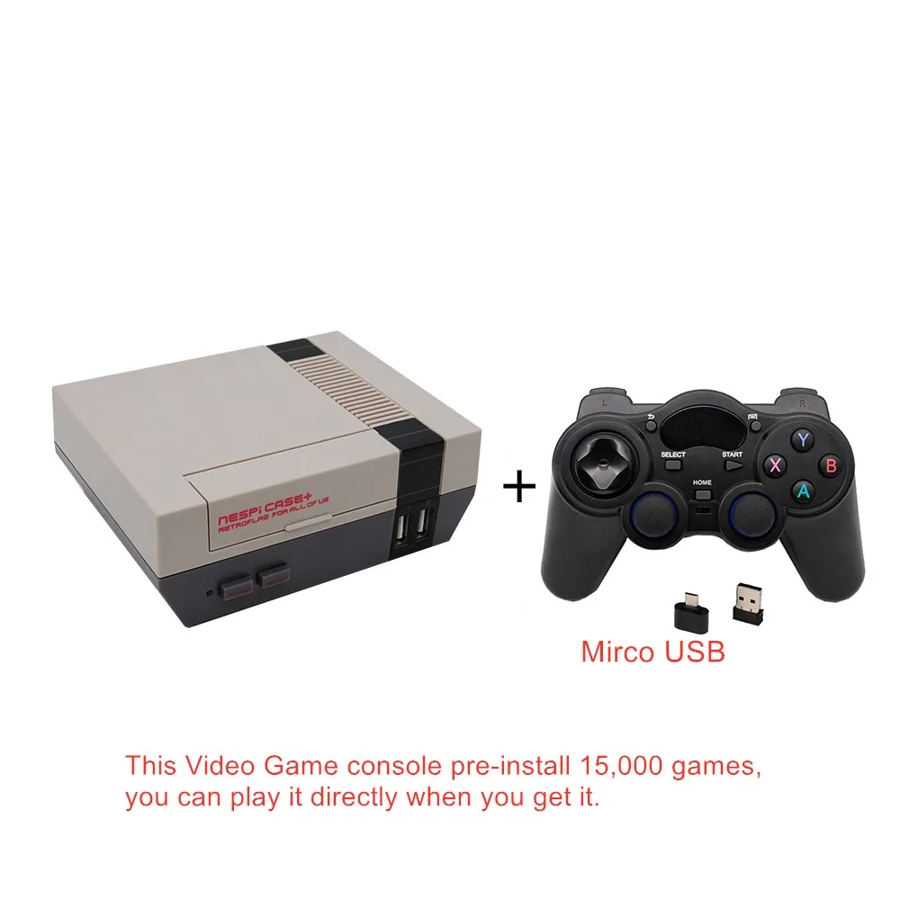RETROFLAG чехол NESPI+ мини-игровые консоли с Raspberry Pi 3B и безопасное выключение видеоигр плеер Preload 15000+ игры Play& Plug - Цвет: Kit 2