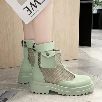 online Punk Goth Lolita Sapatos Doces Cor Sapatos De Luxo Feminino Designer Plataforma Grossa Malha Botas Combate Gótico Moda Demonia Botas