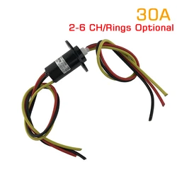 Bague de glissement 30a à 2/3/4/5/6 canaux, 1 pièce, diamètre 22mm/31mm, connecteur rotatif, anneaux de glissement SRC 22 0X30A capsules conductrices 