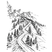 Mountain and tree Clear Stamps Scrapbooking Crafts Decorate Photo Album Embossing Cards Making Clear Stamps New