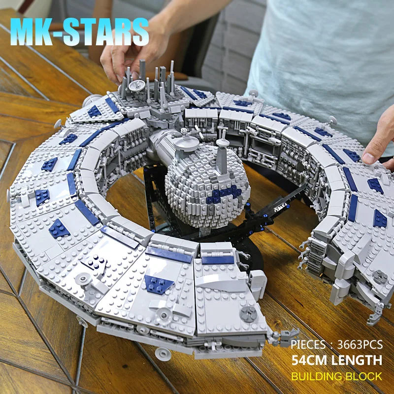 3689 шт. из серии &quotMOC-13056 класса броненосец Droid Управление корабль кирпичи 21008