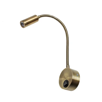 

LED downlight wall lamp bedside reading lamp hotel customer service 3W bedroom spotlight bronze