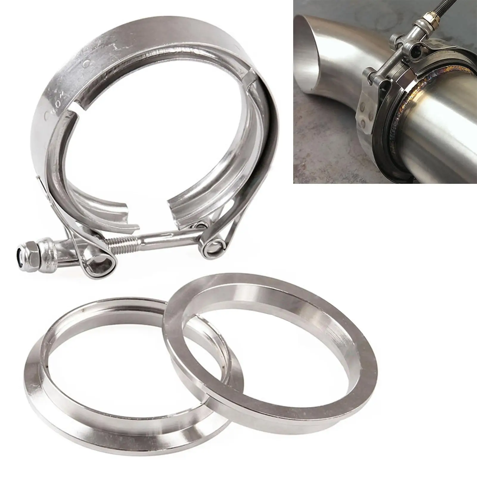2.5/3/3.5/4 Inch Universal Car V band Turbo Downpipe Exhaust Clamp
