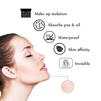 

180pcs/ 5 Sheets Of Acne Stickers Transparent Stealth Waterproof Concealer Patch Oil-absorbing Water Colloid Pus Beauty Stickers