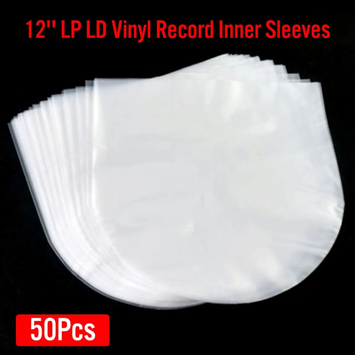 12 inch Inner bags 100/50 шт. внутренний/наружный LP CD пластинка защиты для хранения компакт-дисков сумки и чехол для проигрывателя LP компакт-дисков виниловых пластинок стеллаж для хранения 12/10/7 дюймов - Цвет: 12 inch Inner bags