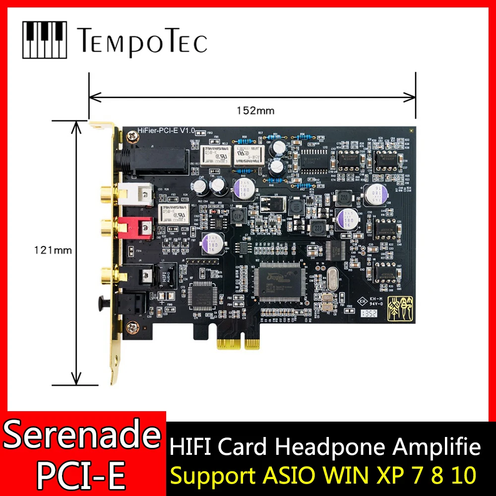 

Headpone Amplifier TempoTec Serenade PCI-E HIFI Card Support ASIO WIN XP 7 8 10 Portable Audio Consumer Electronics