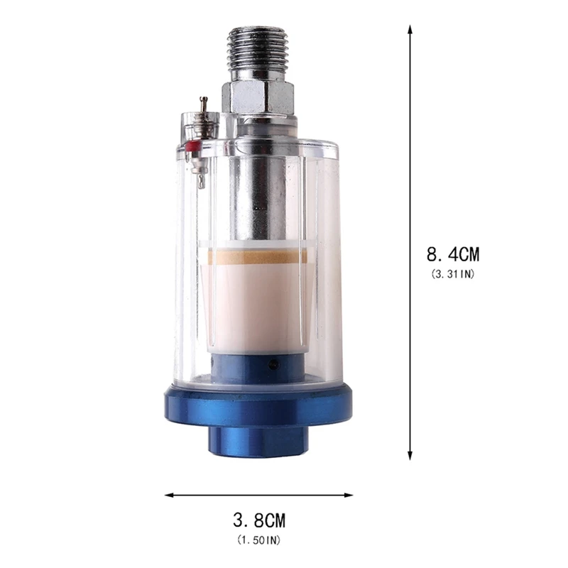 

1pc 1/4" Blue Spray Gun Air Line Mini Filter Water Trap Clear Painting Moisture Tool For Paintwork Tools Parts