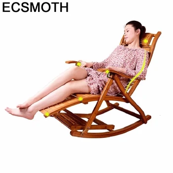 Cama Plegable de Dobravel Para Dormir, sillón Mecedor relajante, Cama Reclinable, sillón Plegable Moderno Para Sala de estar, silla de salón de Bambú