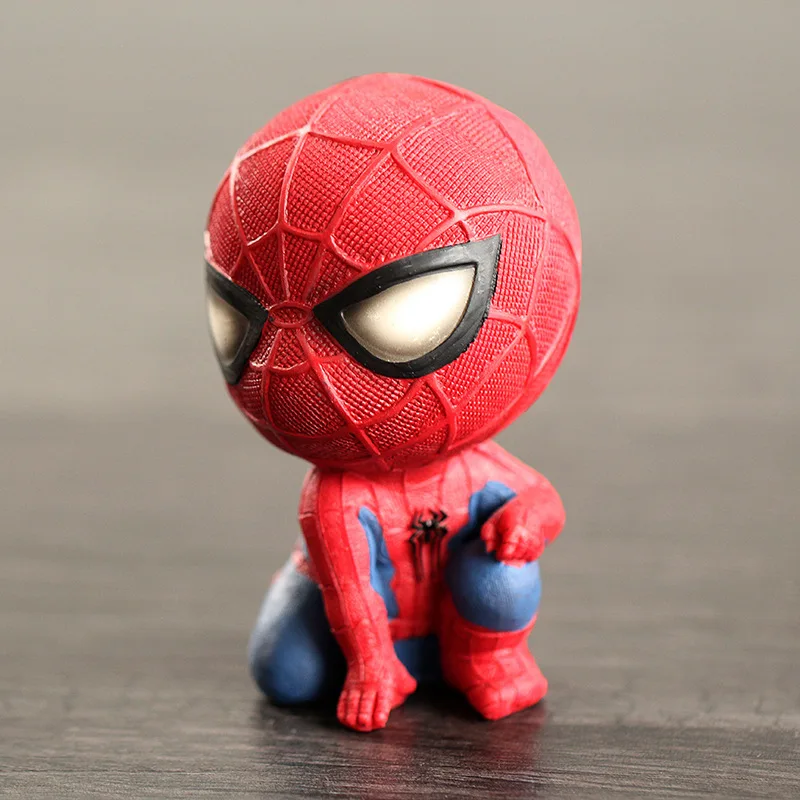 spiderman B Настольная книга украшения Q версия человек паук ночник несколько необыкновенных воинов общежитии детей мужской подарок на день рождения - Цвет: spiderman B
