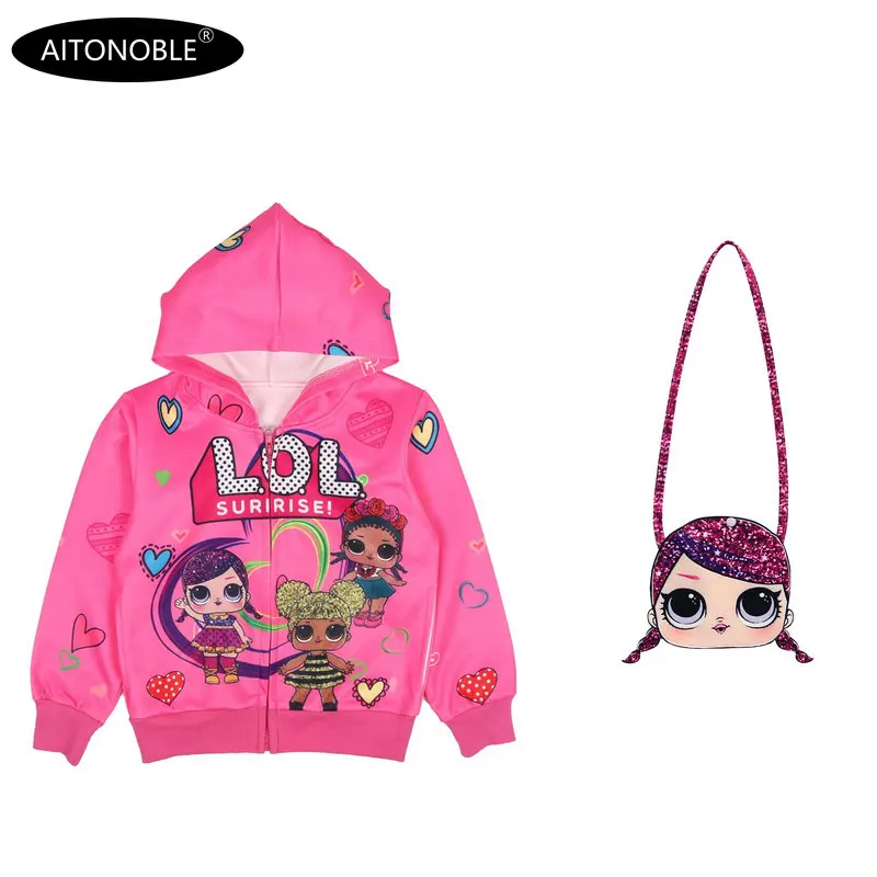 

Aitonoble 2019 New Autumn Girls Coat Long Sleeve Hoodies Children's Sweatshirts for Kids Princess Christmas Girl's Jacket