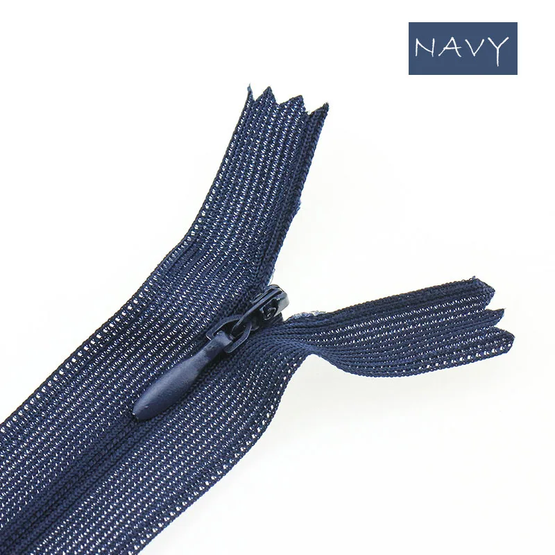 3#60 см Невидимые молнии DIY нейлоновая катушка Кружева молнии для шитья одежды Подушка инструмент портного одежды - Цвет: Navy