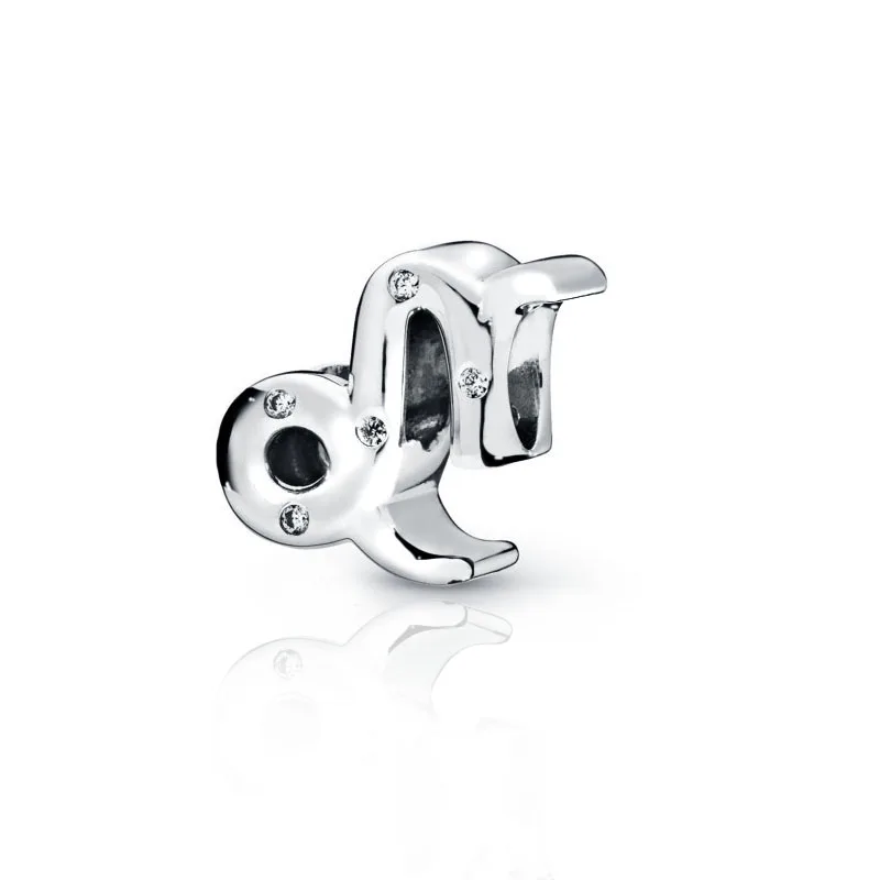 Winter New 925 Sterling Silver Beads Sparkling Zodiac Charms fit Original Pandora Bracelet Women DIY Jewelry