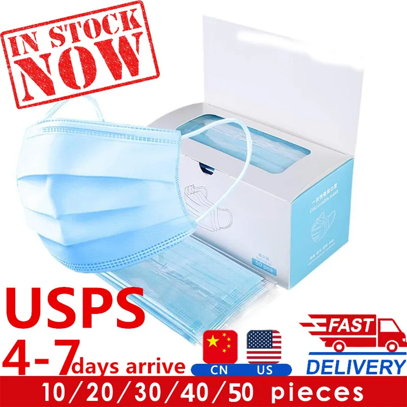 

Hesiod 3 Layer Fast Delivery Anti-Dust Disposable Masks Earloop Non-woven Face Mouth Mask Protective Masks