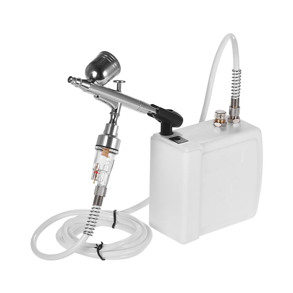 

Airbrush Set Multi-Purpose Basic Airbrushing System Kit with Portable Mini Air Compressor Gravity Feed Dual-Action 0.20mm Nozzle