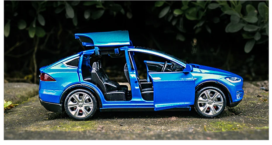MEOA 1:32 Тесла модель X сплава Модель автомобиля с тянуть обратно Функция игрушечные машинки с моделирование света/звуковая игрушка автомобиля