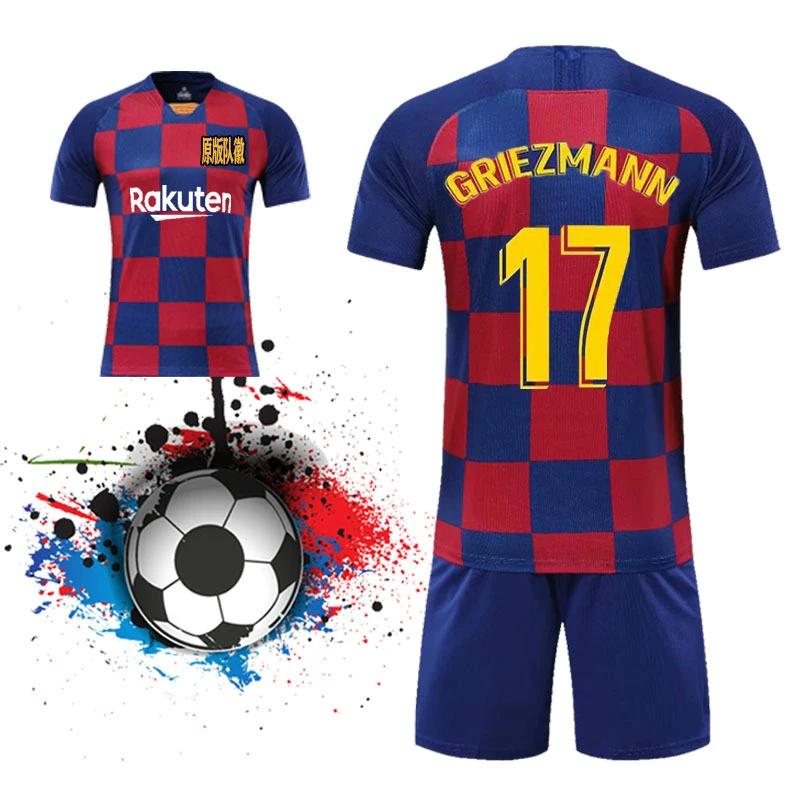 

Barcelona Jersey Home Children's Football Suit for Men and Women Adult Training Suit Soccer Uniforms Boys Girls Football Jerseys