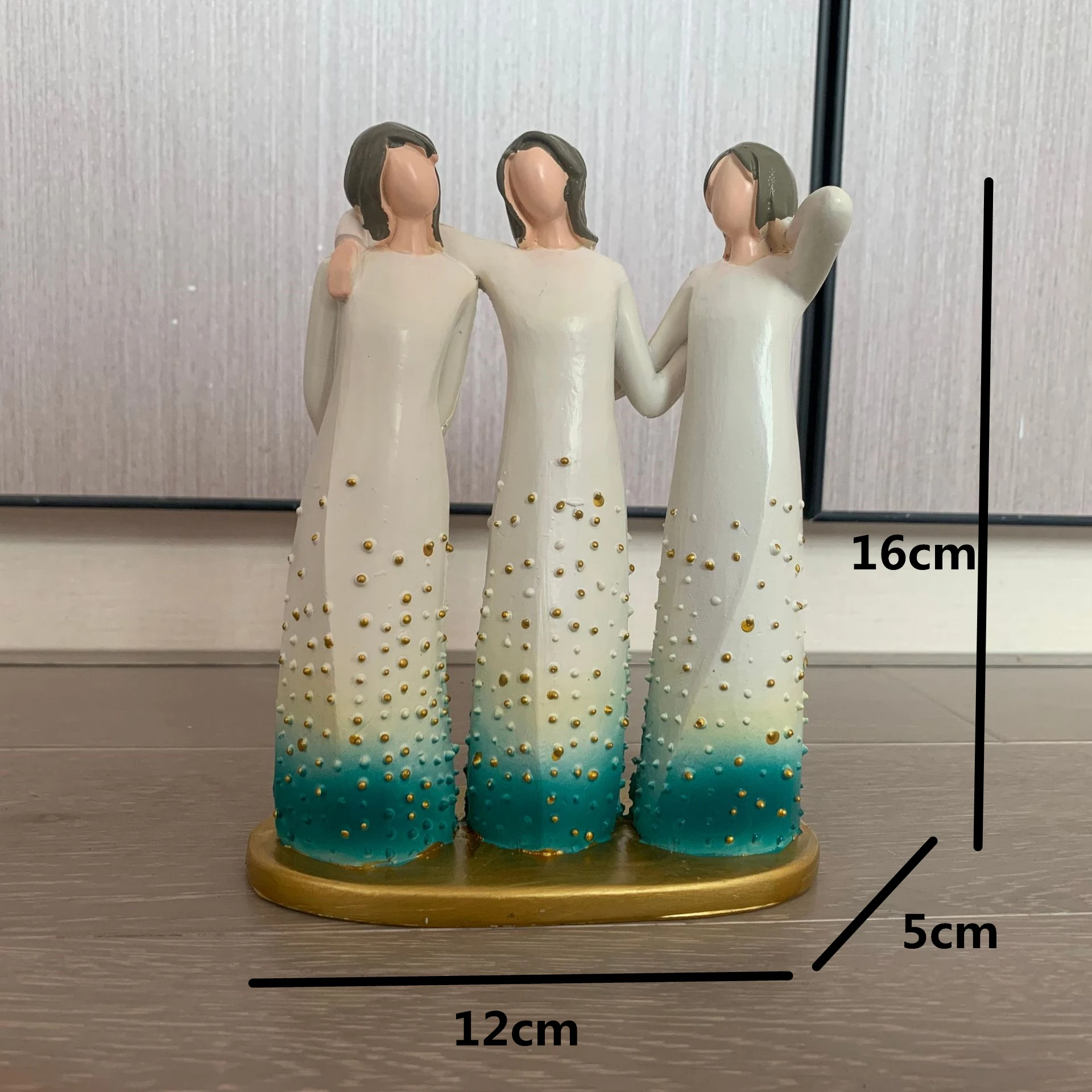 zhaoying Willow Tree Sisters The Statue,By My Side Sculpted Hand-Painted Figure Resin Desktop Ornament Home Decorative Statue Gift for Friends Sisters 