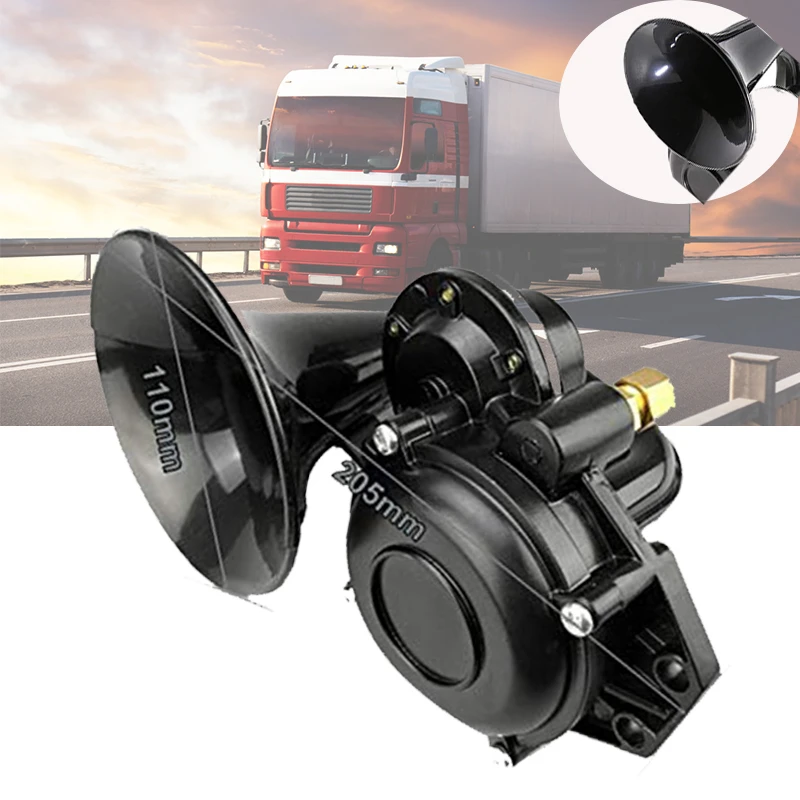 Verdachte vervoer atoom Universal for Auto Car Truck 135db Air Horn 12/24V Super Loud Trumpet Air  Horn with Electric Valve Flat Car Accessories|Multi-tone & Claxon Horns| -  AliExpress