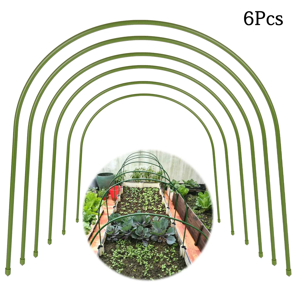 6 Pcs Greenhouse Hoops Plant Hoop Grow Garden Tunnel Hoop Support Hoops