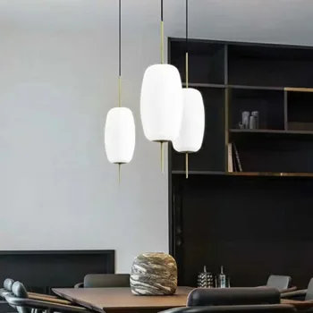 

Glas Lamp Lustr Design Lampe Hang Lights Verlichting Loft Modern Pendant Lights White Decor Luminaire