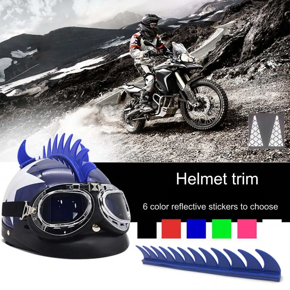 

Motorcycle Modified Helmet Sticker Universal Personalized Cockscomb Horns Decal Helmet Parts Headwear Motorcycle Equipments