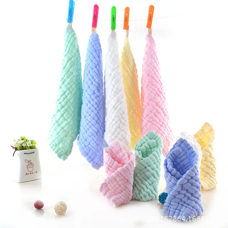 Baby Products Pure Cotton Washing Gauze Kerchief Bibs 6-Layer Gauze Baby Handkerchief 30X30
