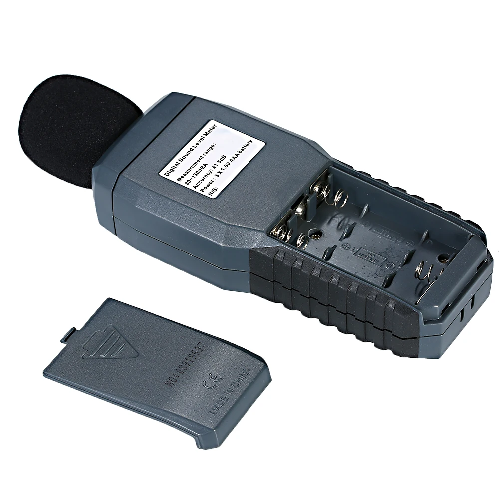 Умный датчик цифровой измеритель уровня звука 30-130 дБ, децибел-метр с ЖК-подсветкой Sonometer шумомер с функцией термометра