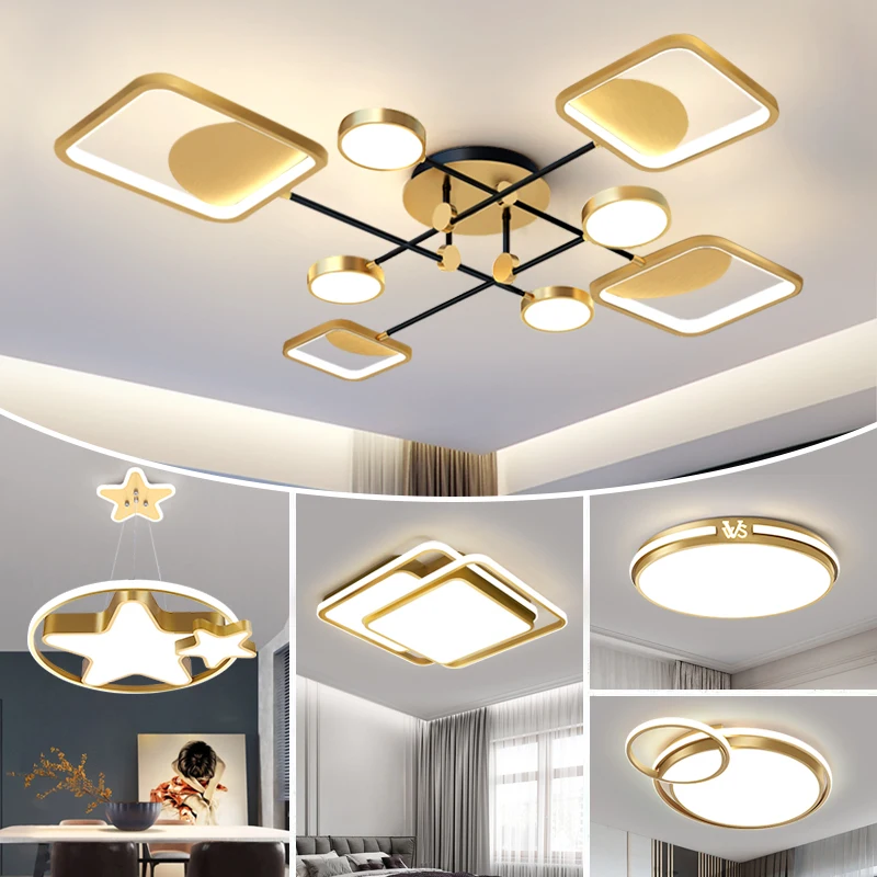 Современная потолочная светодиодная кольцевая лампа приглушаемый