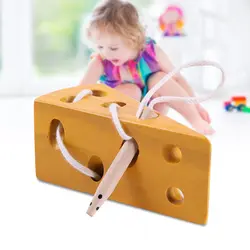 Новая деревянная для сыра лабиринты игрушки шнуровка игра раннего обучения образование для детей LMH66