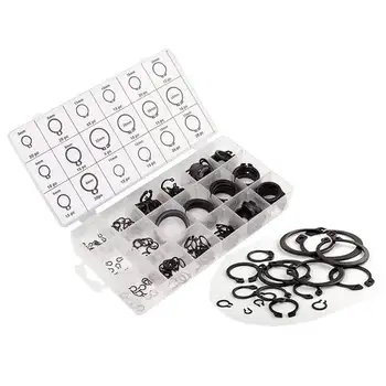 

300 Piece C-Clips External Snap Ring Black Washer Hardware Cir Clip Retaining Ring Set For Industrial Fasteners 18 Sizes