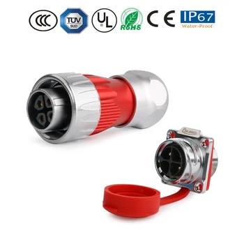 

IP67 waterproof connector 4pin powercon panel metal connectors female plug male socket TV Monitor multi-function DH24