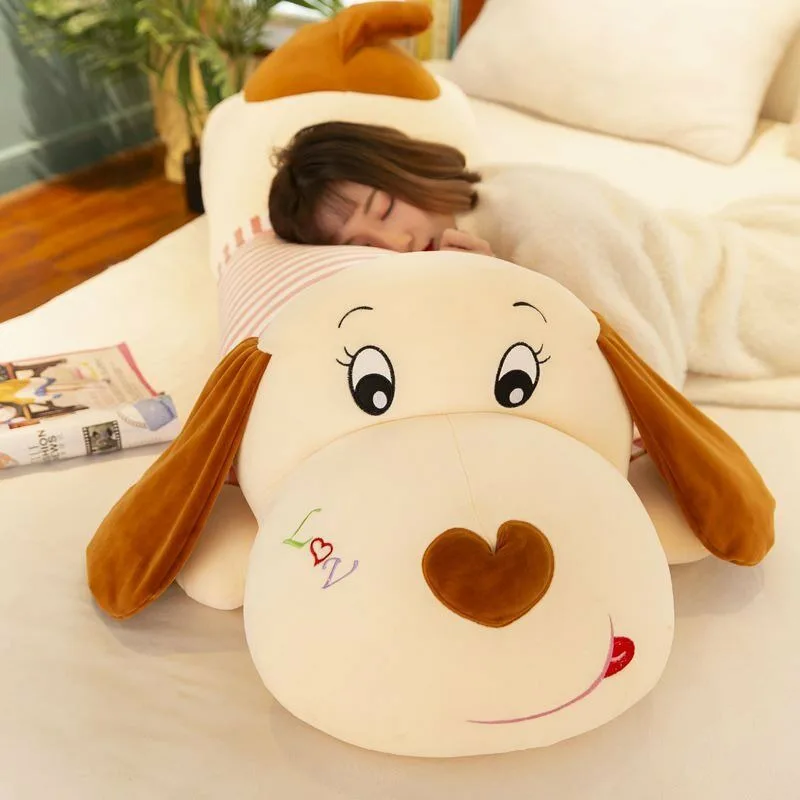63" Giant Dog Plush Toy Big Dog Pillow Bed Pillow Soft Stuffed Animals Toy Gift Stuffed Animals