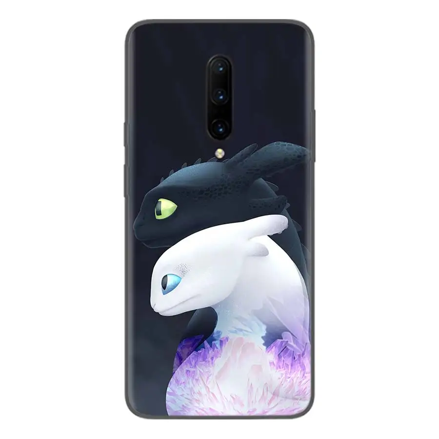 Черный чехол в стиле «Как приручить дракона» для Oneplus 7Pro 1+ 7 Pro 6 6T 5 5T 3T художественный подарок мягкий чехол для телефона с рисунком