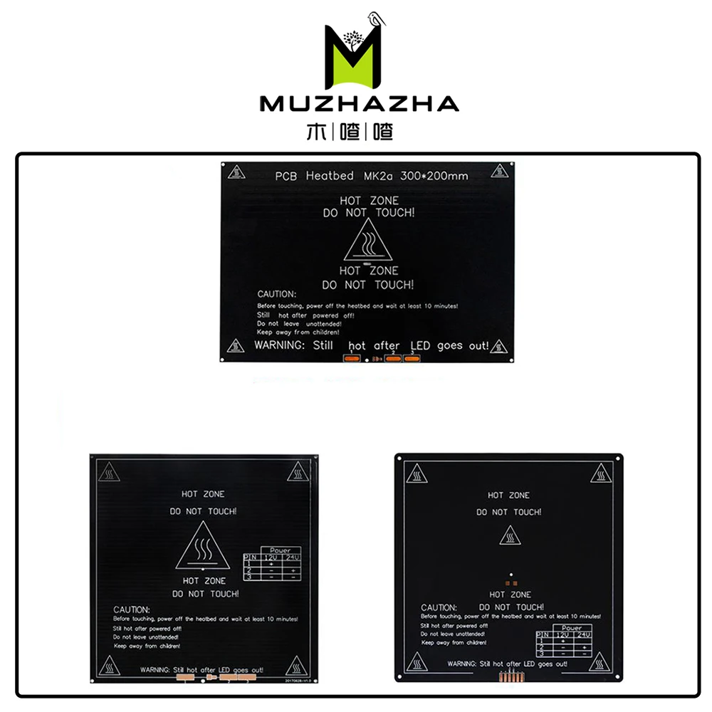 Обновленная алюминиевая грелка MK3 12 В 214x21 4/220x22 0/300x200x3 мм|Детали и аксессуары для
