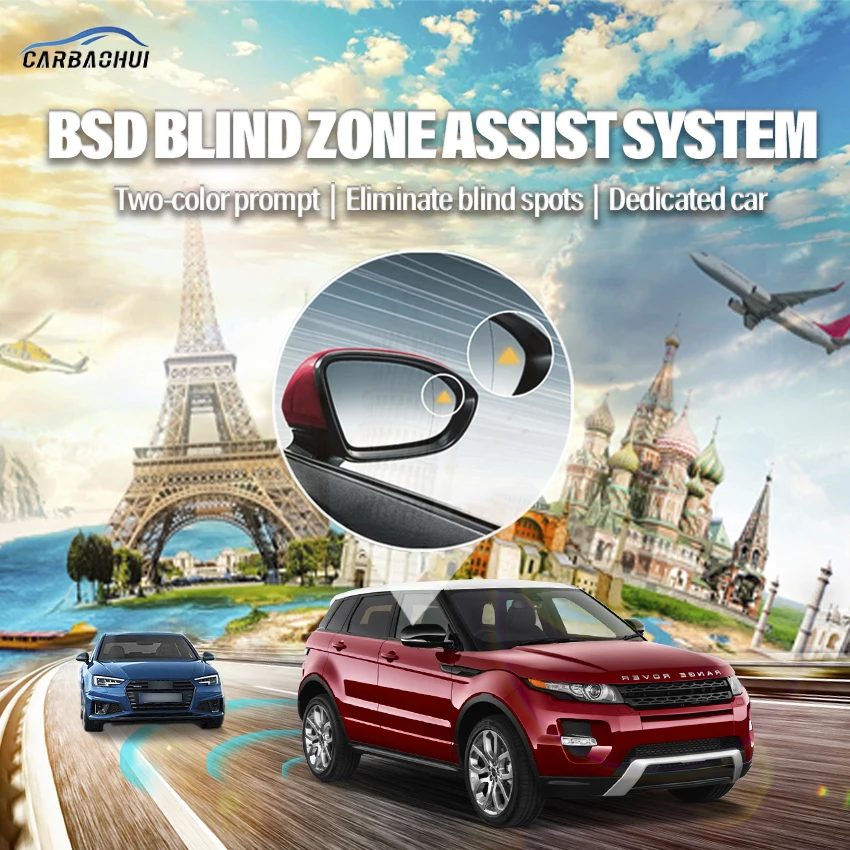 

Car BSD BSM BSA Blind Area Spot Warning Drive Mirror Rear Radar Microwave Detection System For Land Rover Range Rover Evoque2015