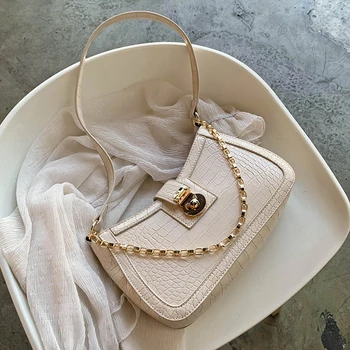 

Jin Mantang Stone Pattern PU Leather Ladies Shoulder Bag 2020 New Shoulder Handbag Female Chain Travel Handbag Ladies Handbag