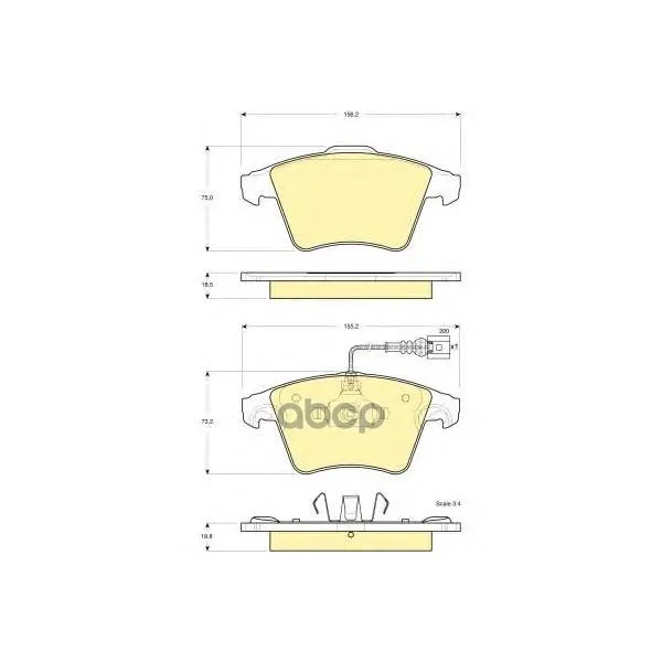 Колодки Тормозные Volkswagen T5/Multivan 03 R16 Передние Girling 6115552 Girling арт. 6115552
