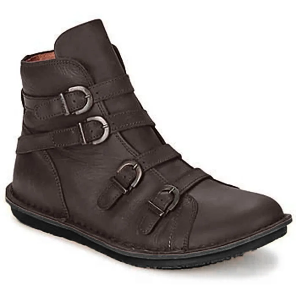 2020 Spring Winter New Womens Comfortable Round Toe Buckle Strap Low-heeled Casual Shoes Ankle Booties For Women Boot#O17 | Обувь