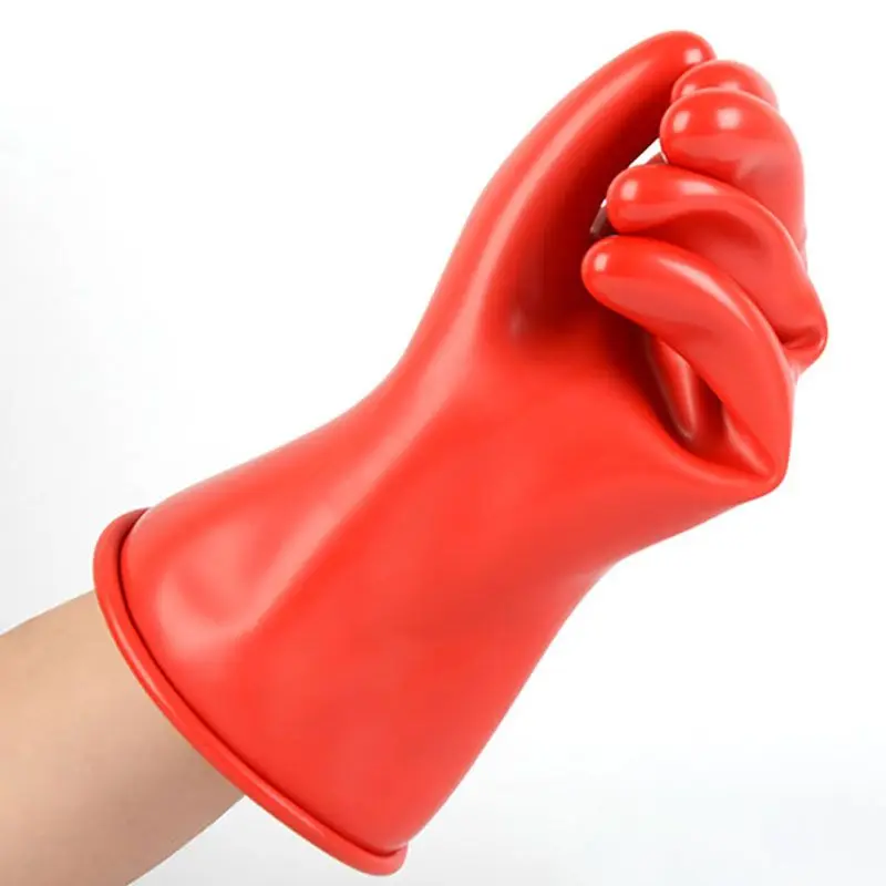 Latex Insulation Gloves Flexible And Soft 500v Low Voltage Electrical Room Full-Finger Gloves