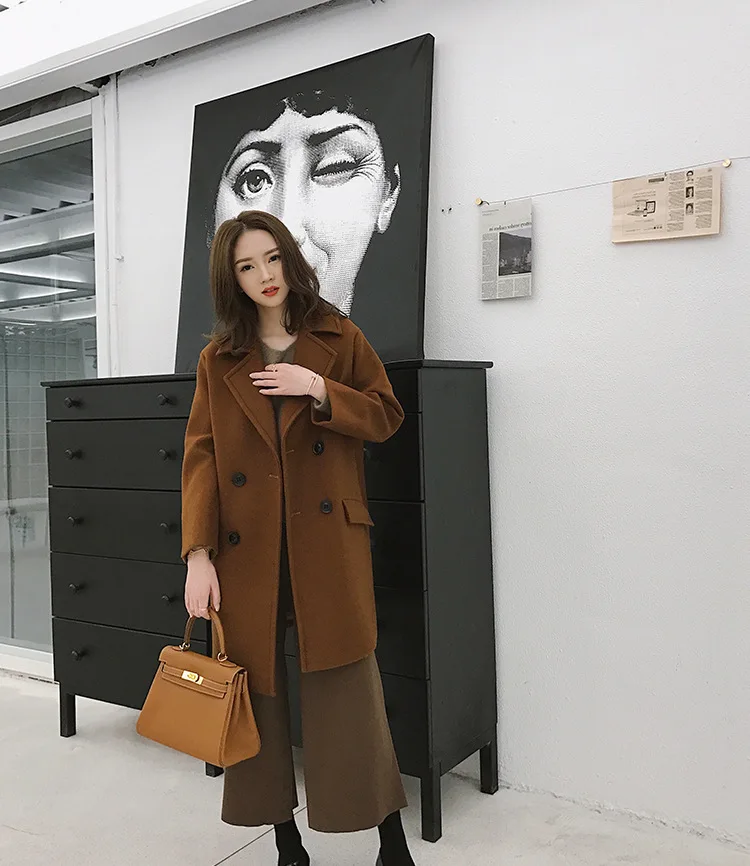 Off Season Autumn And Winter Woolen Coat Women's Padded Mid-length Korean-style Short Cocoon Woolen Jacket