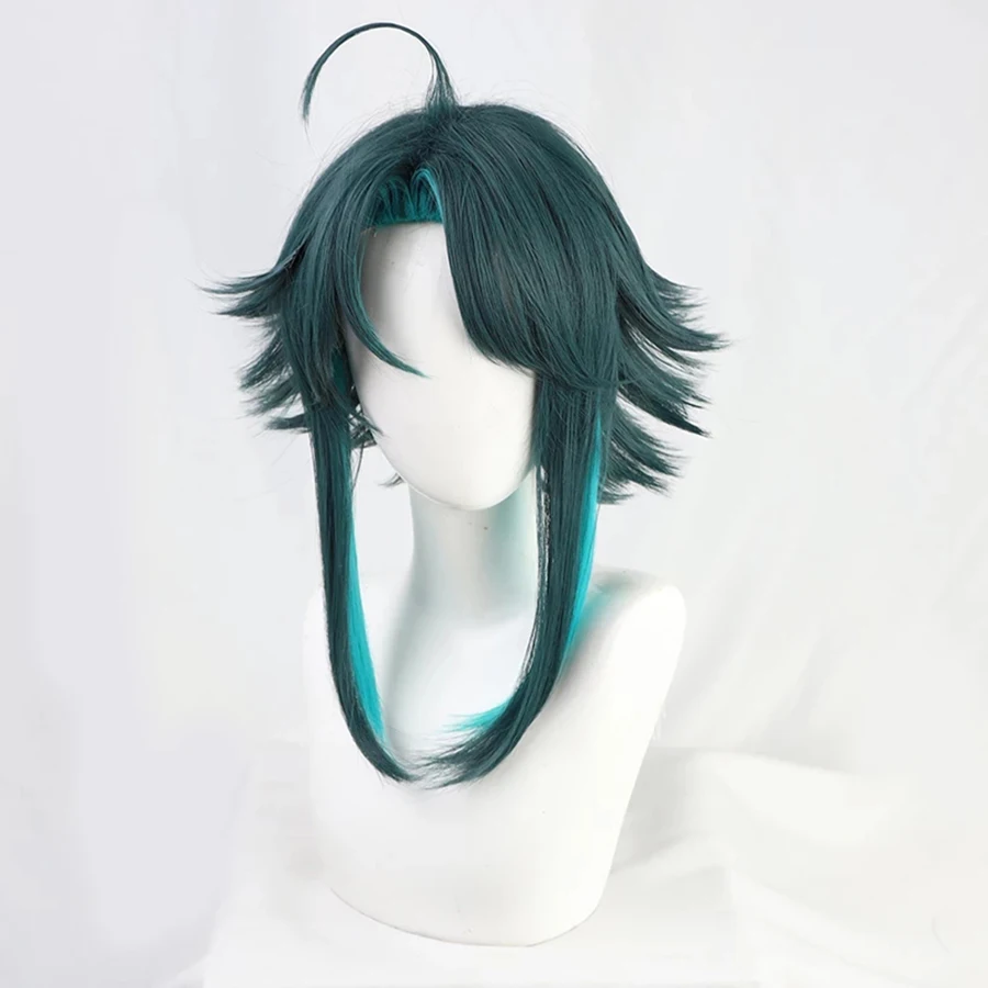 Game Genshin Impact Xiao Cosplay Wig Short Dark Green Blue Hair Genshin  Impact Cosplay Women Men Carnival Party Halloween Wigs - Cosplay Costumes -  AliExpress
