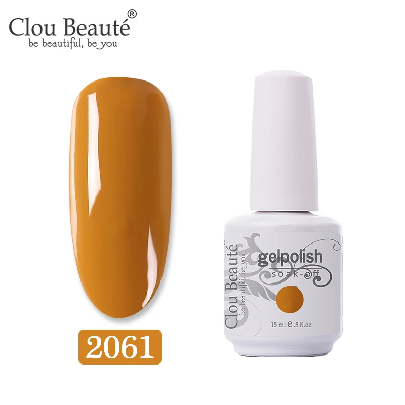 Clou Beaute 15 мл цветной гель-краска УФ-гель для ногтей замачиваемый светодиодный лак для ногтей Гель-лак для ногтей Полупостоянный лак для ногтей - Цвет: 2061