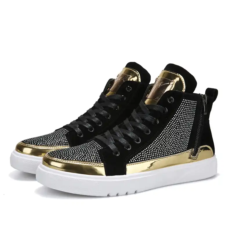 metallic gold sneakers mens
