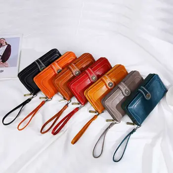 

Women Lady Long Card Holder Phone Bag Case Purse Handbag Clutch Leather Wallet