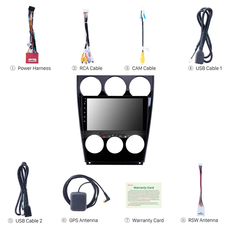  Reproductor multimedia Seicane Android 81 GPS para coche para Mazda viejo 2004-2014 2015 6 soporte 