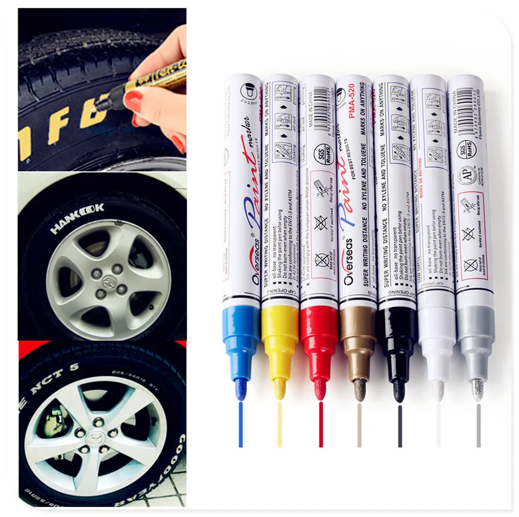 

Car Pen Tyre Tires Paint Markers Marker for Porsche 918 Cayman Boxster 919 718 GT3 Macan Cayenne 911 Panamera Mission