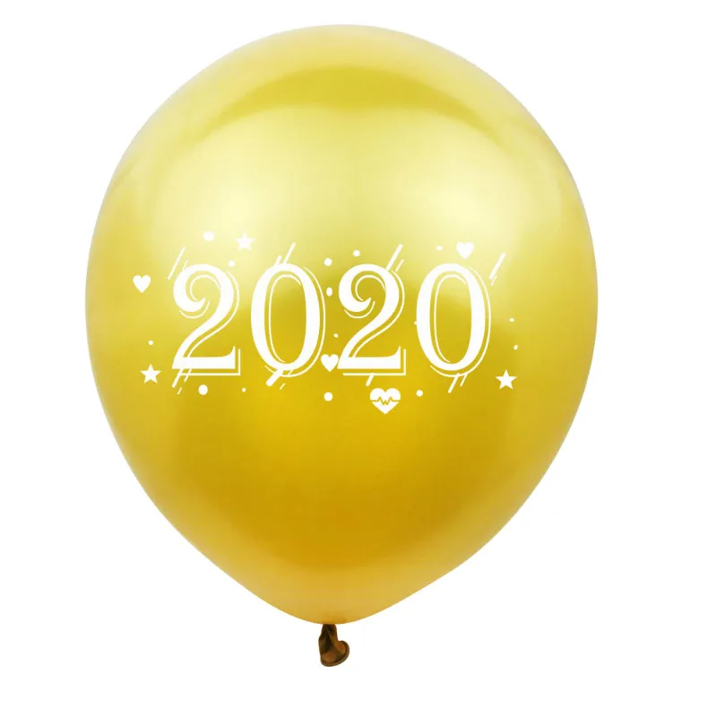 ZLJQ 10 шт/партия новогодние воздушные шары вечерние украшения 12 дюймов сердце звезды цифры печатные балоны счастливый год Декор ко дню рождения