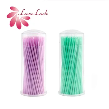 

200 pcs/lot Mascara Brush Pink Micro stick Eyelash extension Makeup brush Clean Remove Swab Brush Eyelash Shop Wholesale Canned