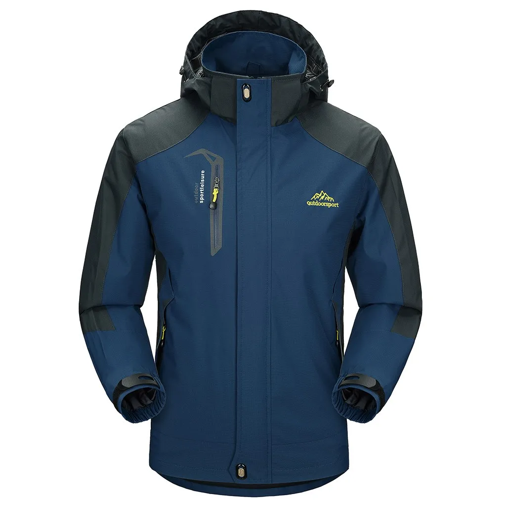 Dark blue SAGACE новая осенняя и зимняя мужская куртка теплая ветровка водонепроницаемый открытый туризм; кемпинг, скалолазание, рыбалка - Цвет: Dark blue